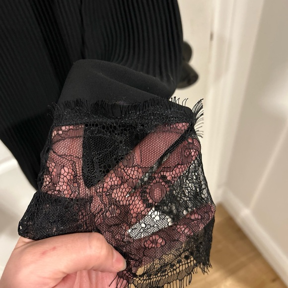 DELFI collective lace trim slip style black dress size small - Picture 8 of 9